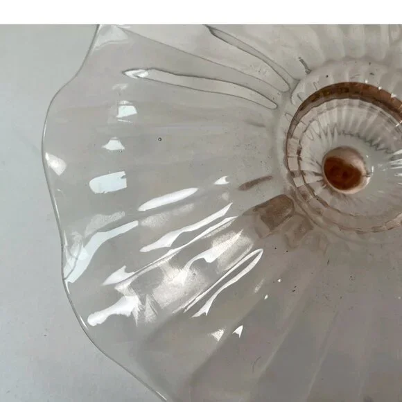 Vintage Pink Depression Glass Pedestal Candy Dish 7” - Picture 10 of 13